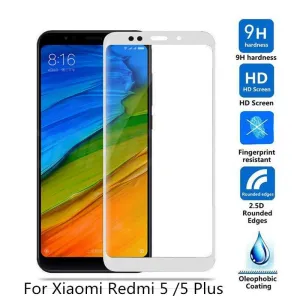 9H Tempered Glass For Xiaomi Redmi 5 Redmi 5 Plus Full Cover Screen Protector For Redmi5 Redmi5plus Phone Glass Protective Film