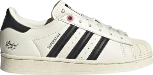 Adidas André Saraiva x Superstar Little Kid 'Love Graffiti' sneakers, cream