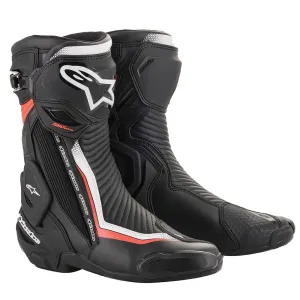 Alpinestars SMX Plus v2 Boots Black White & Red Fluo