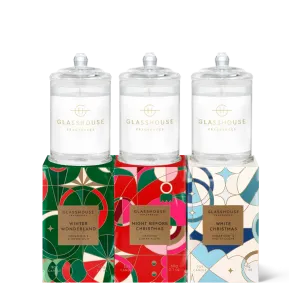 GF 3x60g Candle Trio - Christmas - Winter Wonderland, Night Before Christmas, White Christmas, - X24