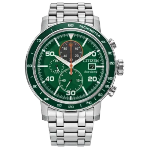 Green Brysen Watch in Stainless Steel