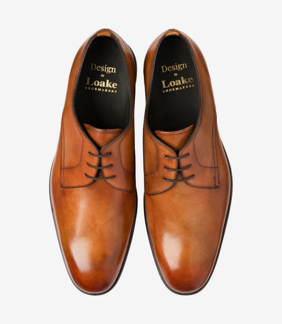 LOAKE - Atherton Premium Derby Shoe - Tan Calf