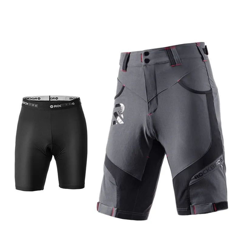 Mens Summer Outdoor Cycling Breathable Mountaineering Sports Quick-Drying Double-Layer Trousers