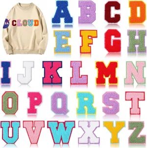 Varsity Letter Patch Chenille Alphabet Mix